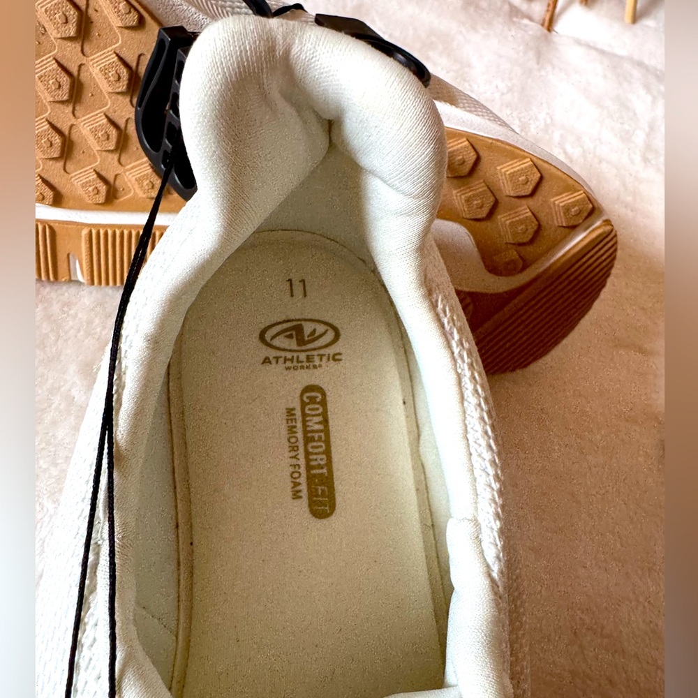 Women's White Sneakers Soft Running Shoe  Women from Athletic Works Size 11 NWT - Picture 8 of 10